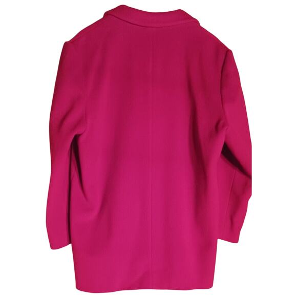 VTG KAREN Red Wool Coat Womens Large Mid Length Classic Winter Holiday Color - Picture 4 of 8